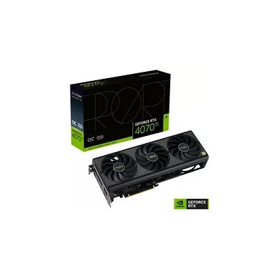 image ASUS ProArt NVIDIA GeForce RTX 4070 Ti OC Edition – Carte graphique créateur (12GB GDDR6X, PCIe 4.0, DLSS 3, HDMI 2.1a, DisplayPort 1.4a, Ventilateurs axiaux à double roulement à billes, 0dB)