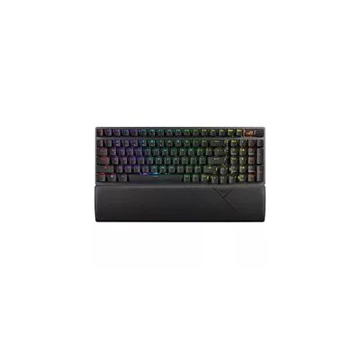 image ASUS ROG Strix Scope II 96 Wireless - Clavier mécanique gaming - tri-mode, commandes multifonctions, Switchs & stabilisateurs ROG NX Snow et Hot-swap, 3 angles d'inclinaison et repose-poignets, AZERTY