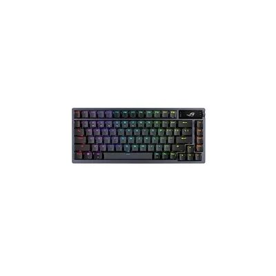 image ASUS ROG Azoth 75 Wireless DIY Custom Gaming Keyboard, OLED Display, Gaasket-Mount, Three-Layer Dampening, Hot Swappable Pre-lubed ROG NX Red Switches & Keyboard Stabilizers, PBT Keycaps, RGB Black,