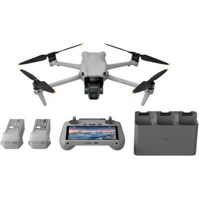 image Bundle DJI Air 3 Fly More avec DJI RC 2 (radiocommande avec écran), drone avec télécaméra moy. et double caméra principale pour adultes 4K HDR, temps de vol max. 46 min, 48 MP, O4, deux batteries sup.