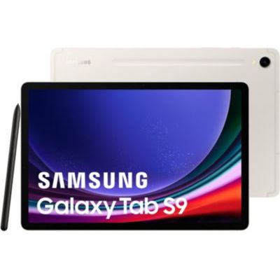 image Samsung Galaxy Tab S9 Tablette avec Galaxy AI, Android, 11" 128Go de Stockage, Lecteur MicroSD, Wifi, S Pen Inclus, Crème, Exclusivité Amazon Version FR