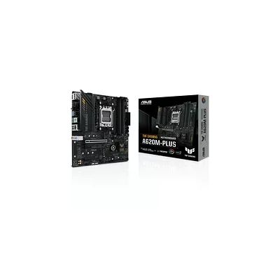 image ASUS TUF GAMING A620M-PLUS – Carte mère AMD AM5 A620 microATX (DDR5, PCIe 4.0, 2 x M.2, Realtek 2.5Gb Ethernet, 2 x DisplayPort, HDMI, USB 3.2 Gen 1, SATA 6 Gbps, M.2 Q-Latch, Arua Sync RGB)