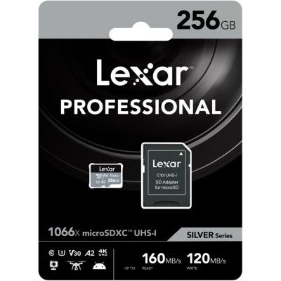 image Lexar Carte Microsdxc 256Go 1066x + Adapt SD