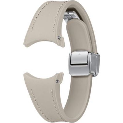 image SAMSUNG D-Buckle Hybrid Eco-Leather Band (Slim, S/M) pour Galaxy Watch4 | Watch5 | Watch6 | Watch FE | Watch7 Series, Étoupe