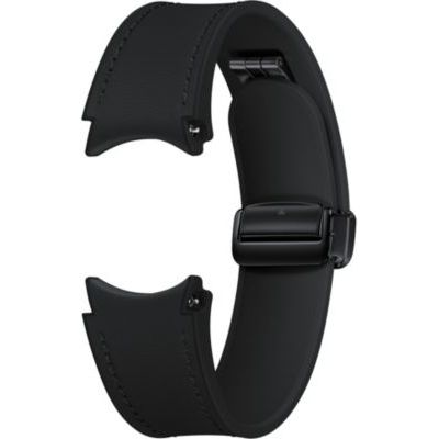 image SAMSUNG D-Buckle Hybrid Eco-Leather Band (Normal, S/M) pour Galaxy Watch4 | Watch5 | Watch6 | Watch FE | Watch7 Series, Black