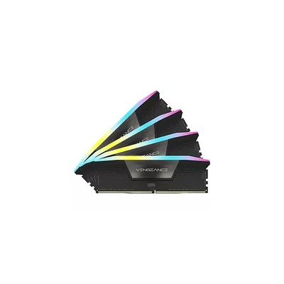 image CORSAIR Vengeance RGB DDR5 RAM 64GB (4x16GB) 6000MHz CL36 Intel XMP Mémoire D'ordinateur Compatible iCUE - Noir (CMH64GX5M4B6000C36)