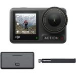 image produit DJI Bundle Osmo Action 4 Aventure - Caméra étanche 4K/120 IPS, capteur 1/1,3 Pouce, D-Log M 10 Bits, FOV Ultra Large 155º, Jusqu’à 7 Heures 30 Min avec Trois Batteries supplémentaires pour vlogging