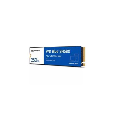 image WD Blue SN580 M.2 NVMe SSD 250 Go, PCIe Gén. 4 x4, avec vitesse de lecture jusqu'à 4 000 Mo/s