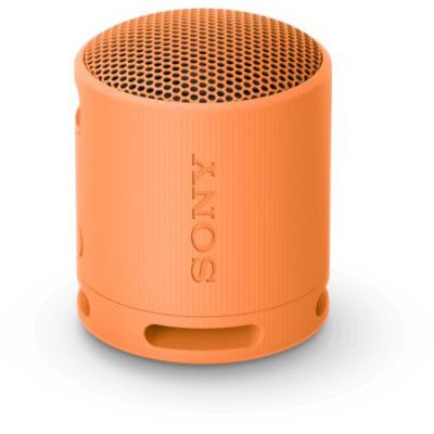 image Sony SRS-XB100 - Enceinte sans Fil Bluetooth, Portable, légère, compacte, Durable, IP67, étanche à l'eau et à la poussière, Batterie 16H, dragonne Polyvalente, appels Mains Libres, Corail, Orange