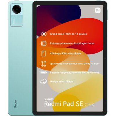 image Xiaomi Tablette Tactile Redmi Pad SE 128 Go Vert Menthe