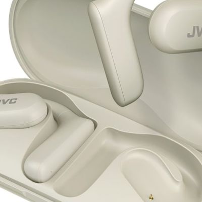 image JVC Nearphones, écouteurs True Wireless, Design Oreilles Libres, Water Proof (IPX4) pour Le Running, Micro Fonction Mute, Autonomie 17H, Bluetooth 5.1, HA-NP35T-W (Blanc)