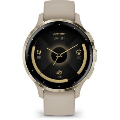 image Garmin Venu 3S - Montre connectée GPS Sport et santé - Soft Gold avec Bracelet Lin