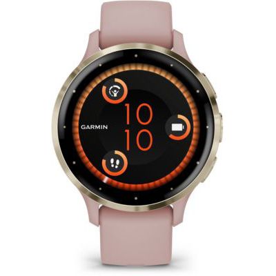 image Garmin Venu 3S - Montre connectée GPS Sport et santé - Soft Gold avec Bracelet Rose