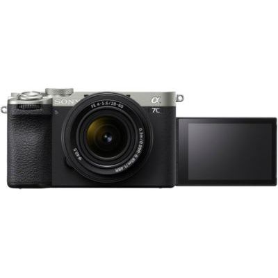 image Sony Alpha 7C II, Appareil Photo Plein Format Hybride Compact à Objectif Interchangeable en kit avec Le FE 28-60mm, Silver