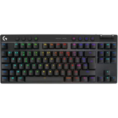 image Logitech G PRO X TKL LIGHTSPEED clavier de jeu sans fil, ultra-portable, sans pavé numérique, LIGHTSYNC RVB, touches en PBT, switchs Tactile (GX Brown), AZERTY Français Layout, Noir