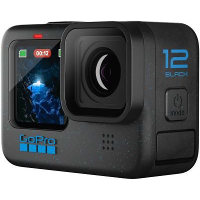 image GoPro HERO12 Black - Caméra d'action étanche avec vidéo Ultra HD 5.3K60, Photos 27MP, HDR, capteur d'image 1/1.9", Diffusion en Direct, Webcam, stabilisation