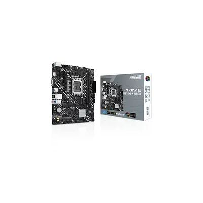 image ASUS PRIME H610M-K ARGB Carte mère mATX Intel H610 (LGA 1700), DDR5, PCIe 4.0, emplacement M.2, Realtek 1 Go Ethernet, HDMI, VGA, USB 3.2 Gen 1, SATA 6 Gbps, Header adressable Gen 2, Aura Sync