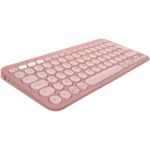 image produit Logitech Pebble Keys 2 K380s clavier sans fil Bluetooth multidispositif, raccourcis personnalisables, fin et portable, Easy-Switch pour Windows, macOS, iPadOS, Android, ChromeOS, FR AZERTY, Rose