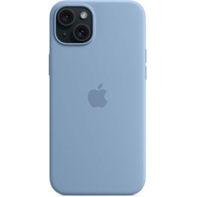 image Apple Coque en Silicone avec MagSafe pour iPhone 15 Plus - Bleu d’Hiver ​​​​​​​