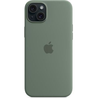 image Apple Coque en Silicone avec MagSafe pour iPhone 15 Plus - Cyprès ​​​​​​​