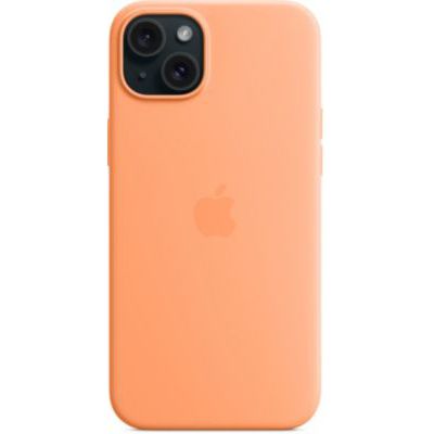 image Apple Coque en Silicone avec MagSafe pour iPhone 15 Plus - Sorbet à l’Orange ​​​​​​​