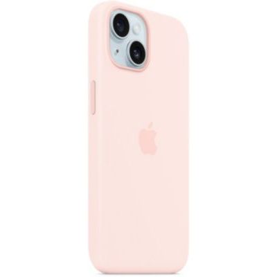 image Apple Coque en Silicone avec MagSafe pour iPhone 15 - Rose pâle ​​​​​​​