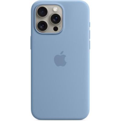 image Apple Coque en Silicone avec MagSafe pour iPhone 15 Pro Max - Bleu d’Hiver ​​​​​​​