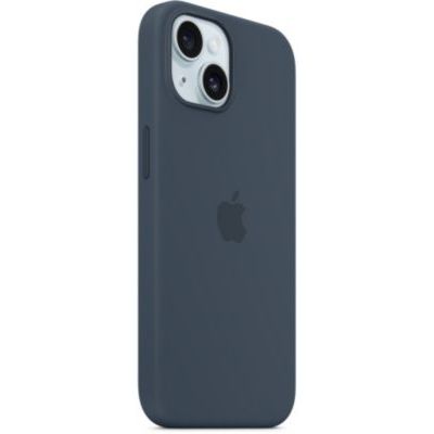 image Apple Coque en Silicone avec MagSafe pour iPhone 15 - Bleu Orage ​​​​​​​