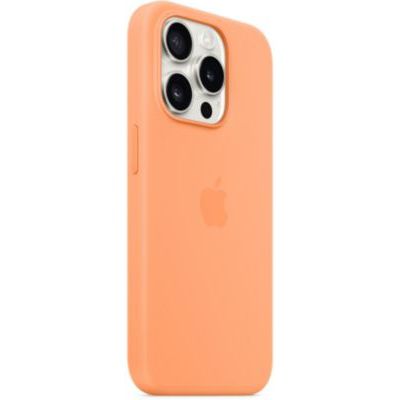 image Apple Coque en Silicone avec MagSafe pour iPhone 15 Pro - Sorbet à l’Orange ​​​​​​​
