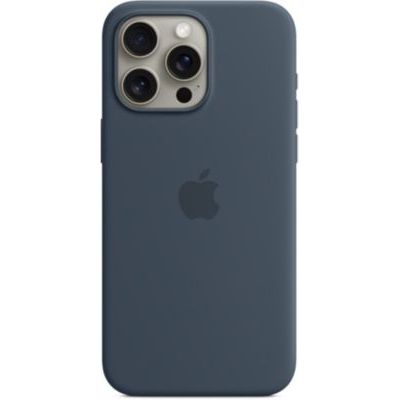 image Apple Coque en Silicone avec MagSafe pour iPhone 15 Pro Max - Bleu Orage ​​​​​​​