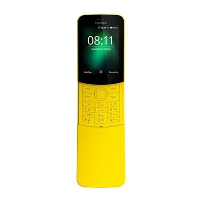 image Nokia 8110 - Téléphone portable débloqué 4G (Ecran 2,4 pouces, ROM 128Go, Double SIM Appareil photo 2MP) Jaune