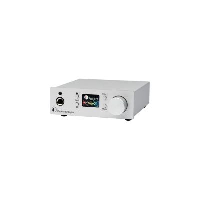 image Pro-Ject Pre Box S2 Préamplificateur numérique - Comprend un DAC, supporte MQA, trois entrées numériques (optique, coaxiale et USB), prise casque 6,3 mm - Argent