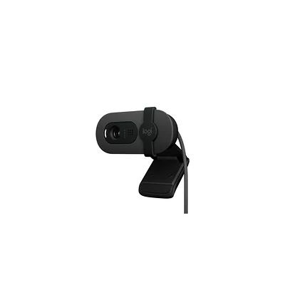 image Logitech Brio 100 Webcam Full HD pour réunions/Streaming, équilibre Auto de l'éclairage, Micro intégré, volet de confidentialité, USB-A, pour Microsoft Teams, Google Meet, Zoom - Graphite