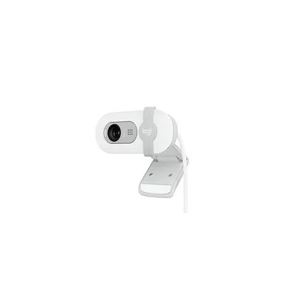 image Logitech Brio 100 Webcam Full HD pour réunions/Streaming, équilibre Auto de l'éclairage, Micro intégré, volet de confidentialité, USB-A, pour Microsoft Teams, Google Meet, Zoom - Blanc