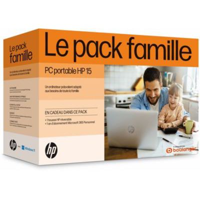 image Ordinateur portable HP Pack Famille 15s-fq5024nf +Housse +MS365