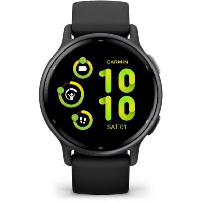 image Garmin vívoactive 5 - Montre connectée GPS Sport et santé - Gray avec Bracelet Noir