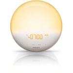 image produit Philips SmartSleep Wake-up Light – Lampe de réveil, Simulation colorée du lever de soleil, 20 niveaux de luminosité, 6 sons naturels, Fonction d’éclairage nocturne, Modèle HF3521/01