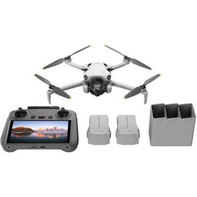 image Bundle DJI Mini 4 Pro Fly More avec DJI RC 2 (Radiocommande avec Écran), Mini Drone Pliable avec Caméra 4K, Moins de 0,549 lb/249 g, Temps de Vol de 34 min, 2 Batteries Supplémentaires, C0
