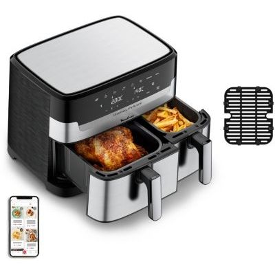 image Friteuse sans huile MOULINEX Easy Fry and Grill Dual Inox