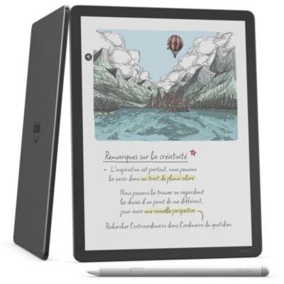image Amazon Kindle Scribe Colorsoft 64 Go (Graphite) + Stylet Premium + Funda | Material Vegetal (Vert matcha) + USB-C Chargeur
