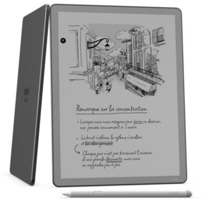 image Amazon Kindle Scribe 16 Go sans éclairage avant (nouvelle génération) : écran 11" effet papier ; plus fin, léger et rapide ; écrivez dans le carnet de notes intégré, les documents et les livres