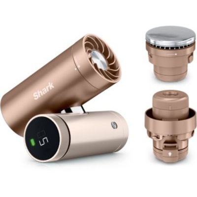 image Shark ChillPill Système de ventilateur à grande vitesse, de brume ultra-fine et InstaChill 3-en-1, comprend 3 accessoires de rafraîchissement, design adapté aux voyages, Marron glacé FA022EUBR