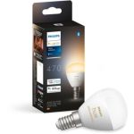 image produit Philips Hue White ambiance, ampoule LED connectée sphérique compatible Bluetooth, E14, fonctionne avec Alexa, Google Assistant et Apple Homekit - livrable en France