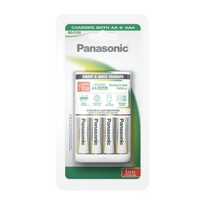image Panasonic – Chargeur Rapide pour 4 AA/4AAA bq-cc55 + 4 AA Ready to Use – Blister (s) x 1