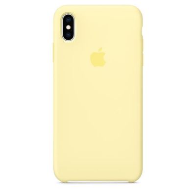 image Apple Coque en silicone (pour iPhone XS Max) - Jaune doux