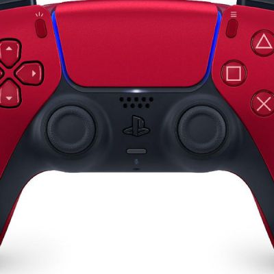 image Playstation Sony, Manette sans fil DualSense 5, Batterie rechargeable, Bluetooth, Compatible PS5 et PC, couleur volcanic red rouge