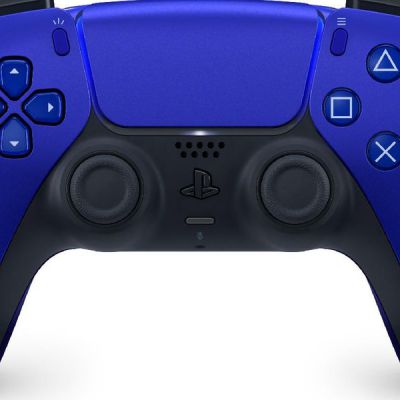image Playstation Sony, Manette sans fil DualSense 5, Batterie rechargeable, Bluetooth, Compatible PS5 et PC, couleur cobalt blue bleue