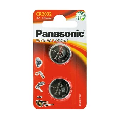 image Panasonic CR2032 3V Cell Power Lithium Coin Battery (Twin Pack)