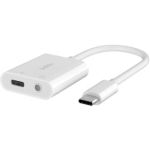 image produit Belkin Adaptateur RockStar™ USB-C® 3,5 mm audio + recharge (adaptateur audio avec USB-C Power Delivery de 60 W, pour iPhone 15, iPad Pro, Galaxy, Note, Google Pixel, LG, Sony Xperia, etc., blanc) - livrable en France