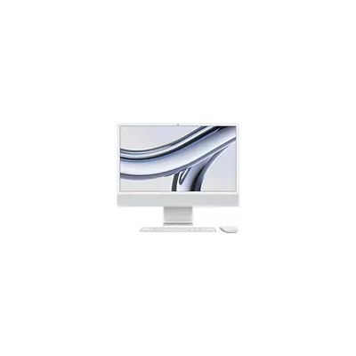 image Apple 2023 iMac Ordinateur de Bureau Tout‑en‑Un avec Puce M3 : CPU 8 cœurs, GPU 10 cœurs, écran Retina 4,5K 24 Pouces, 8 Go de mémoire unifiée, 512 Go de Stockage SSD, Argent